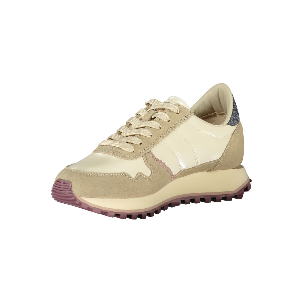 Beige Leather Women Sneaker Blauer