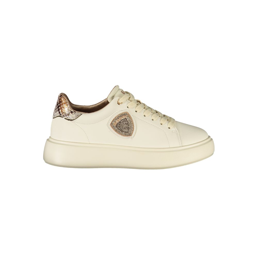 Beige Leather Women Sneaker Blauer