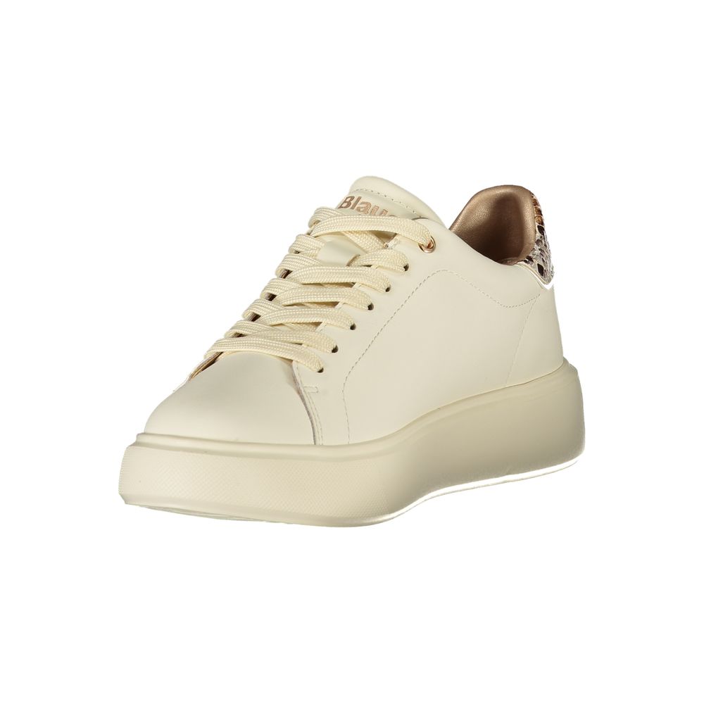 Beige Leather Women Sneaker Blauer
