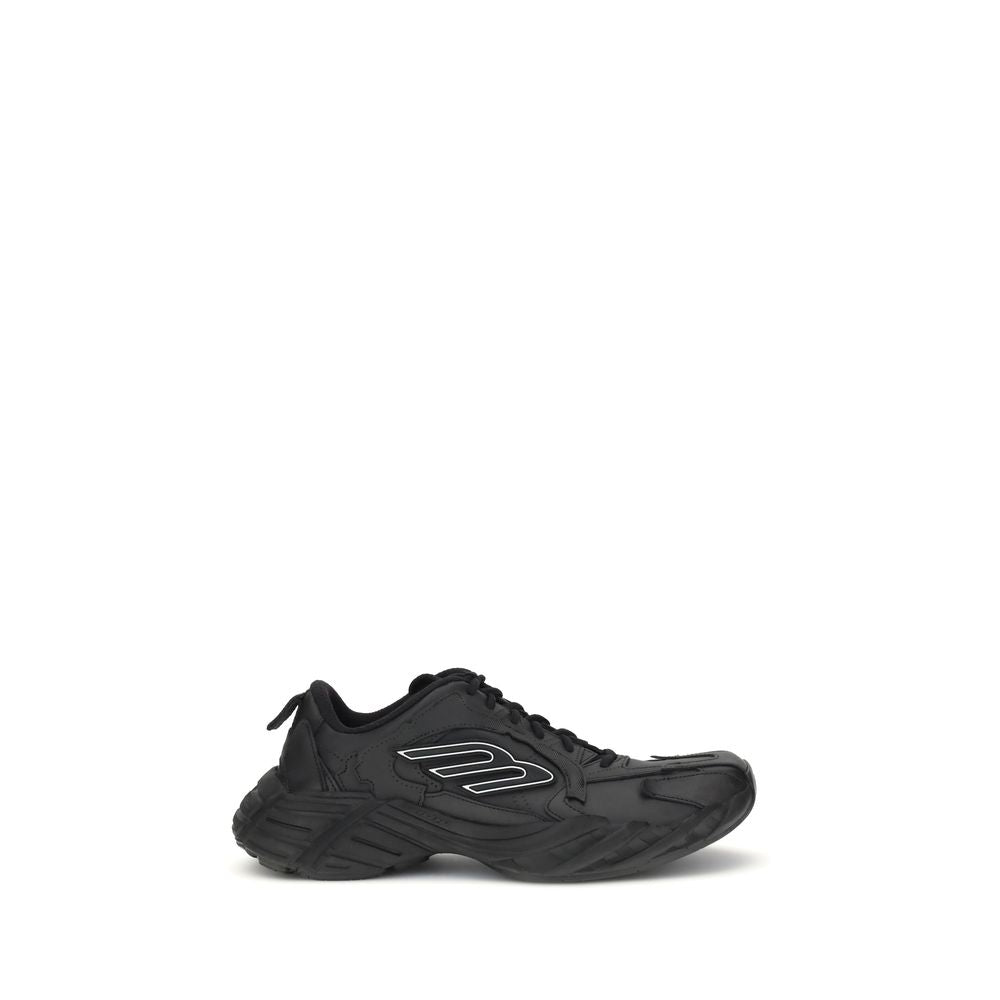 Black Calf Leather Bos Taurus Athletic Sneakers Balenciaga