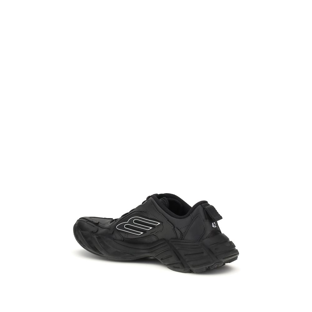 Black Calf Leather Bos Taurus Athletic Sneakers Balenciaga
