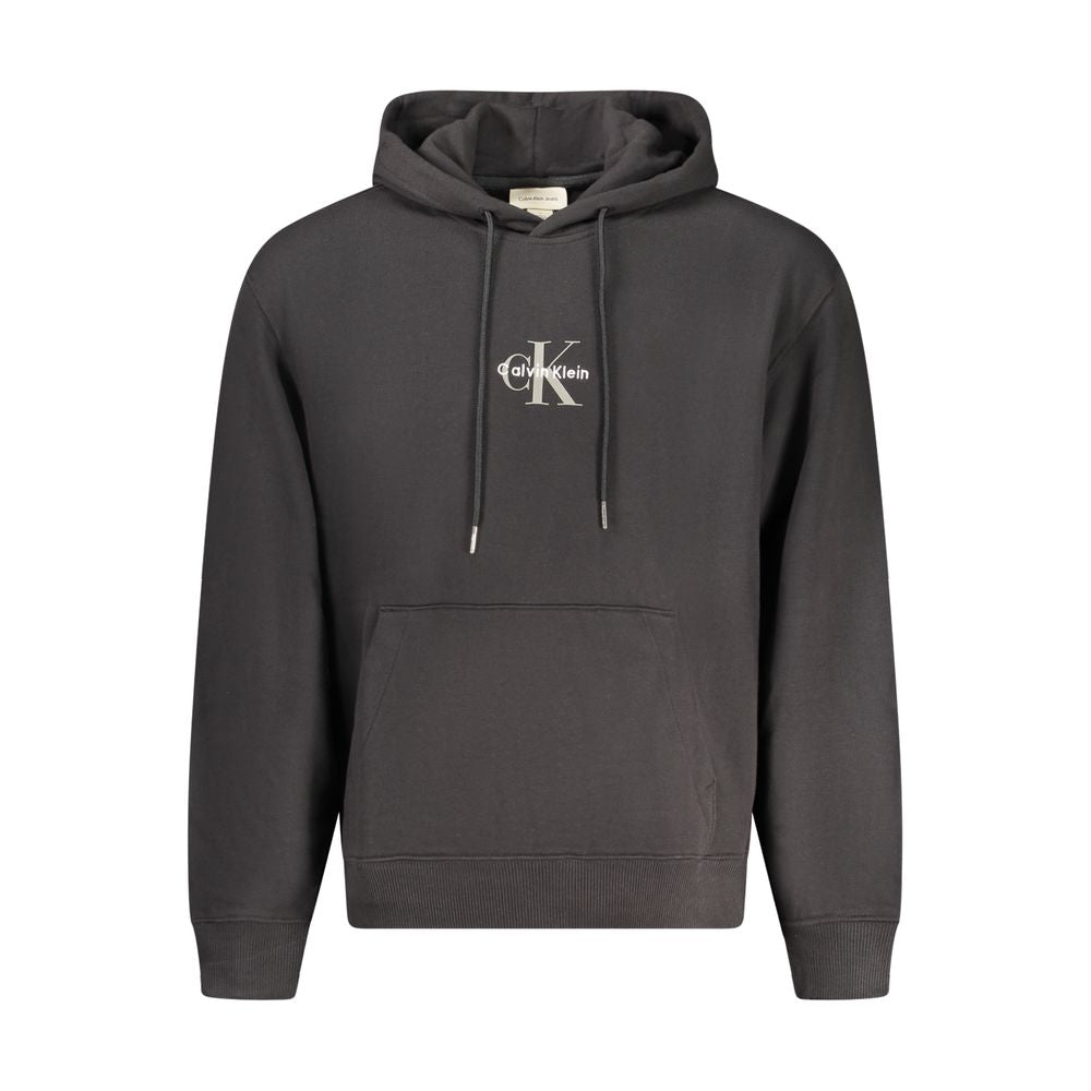 Black Cotton Men Sweater Hoodie Calvin Klein