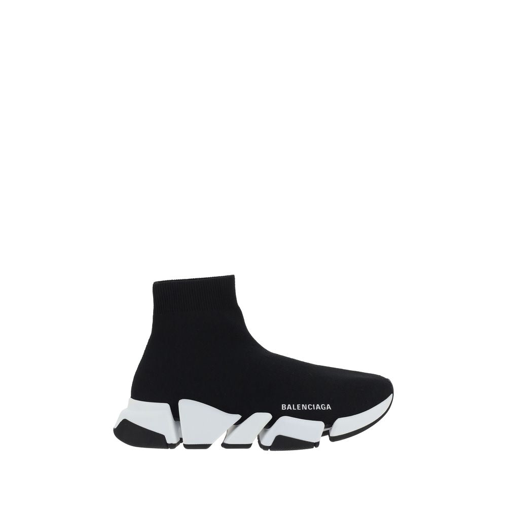 Black Polyester Athletic Sneakers - BrandLuxe Outlet