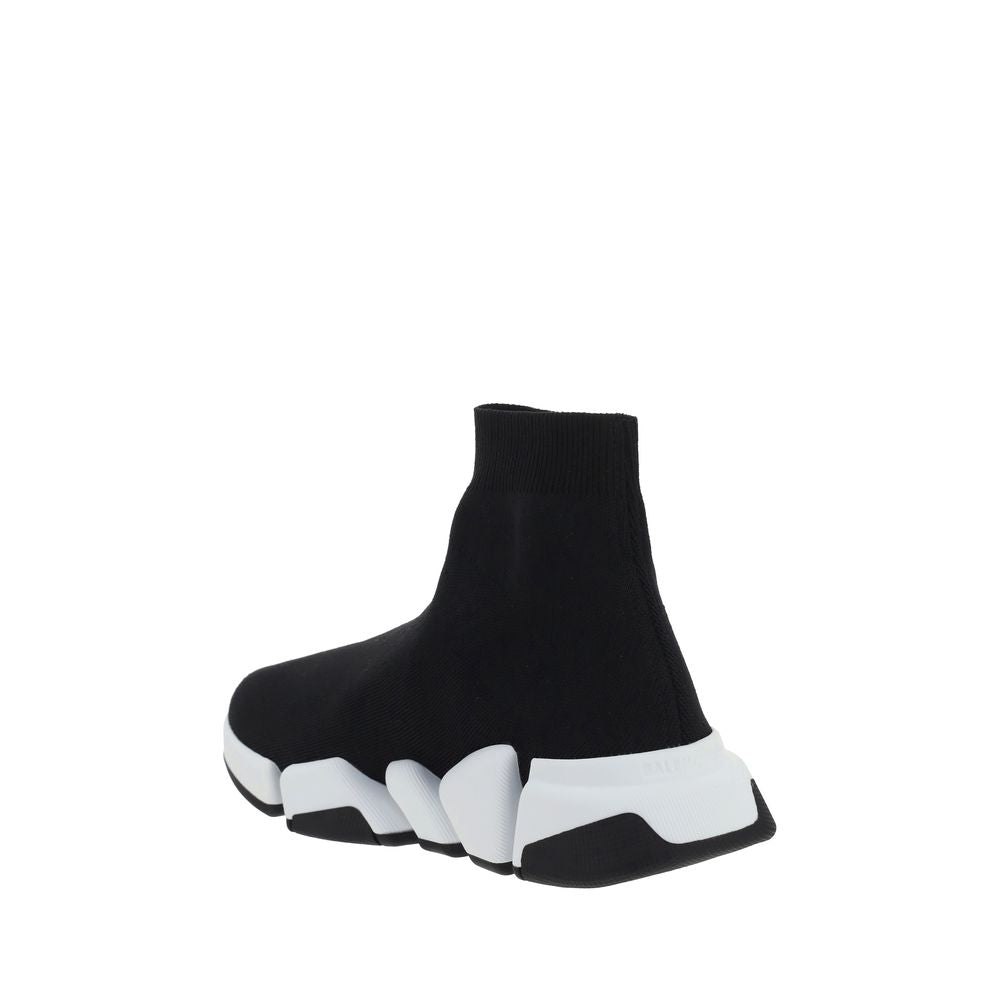 Black Polyester Athletic Sneakers - BrandLuxe Outlet