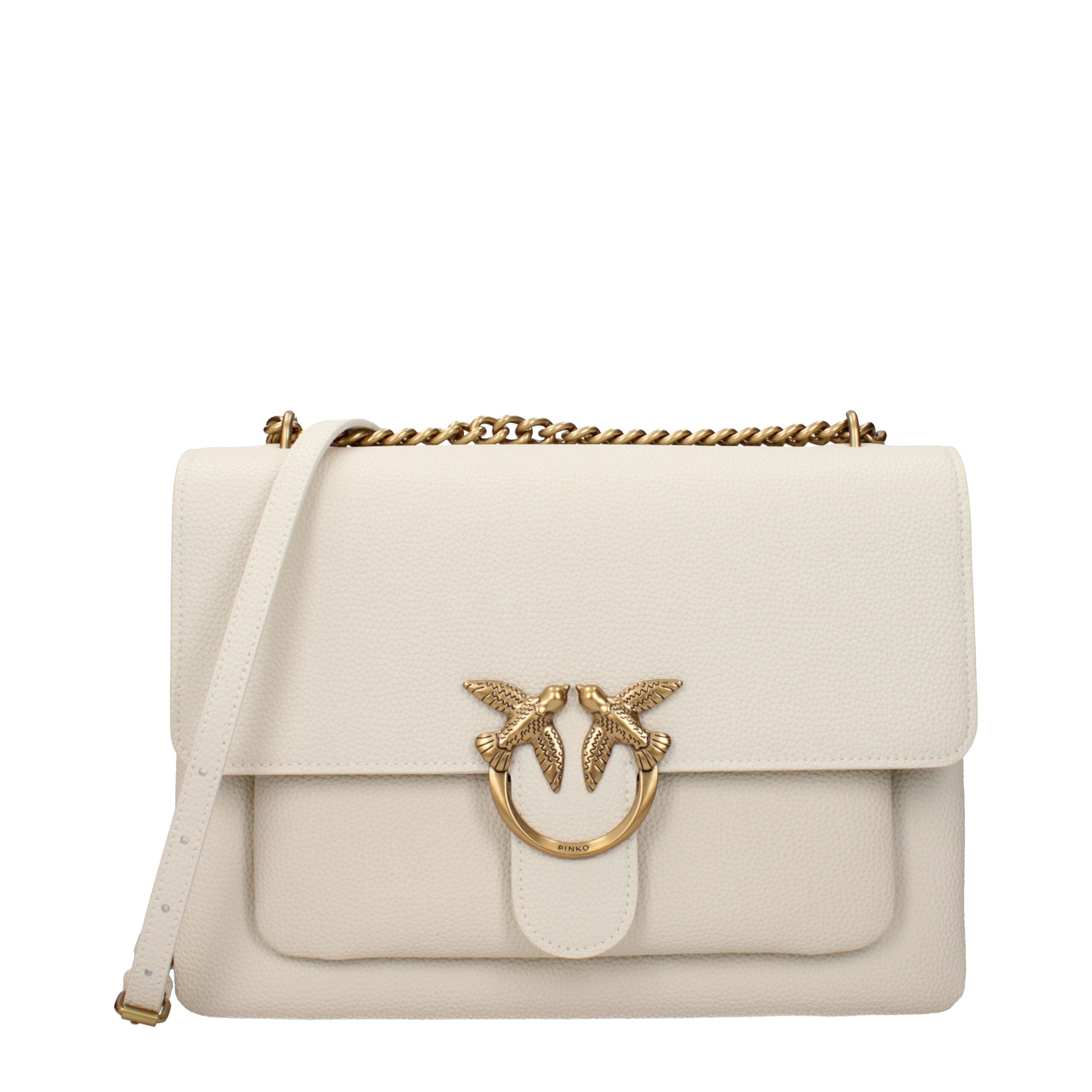 Beige Leather Crossbody Bag PINKO