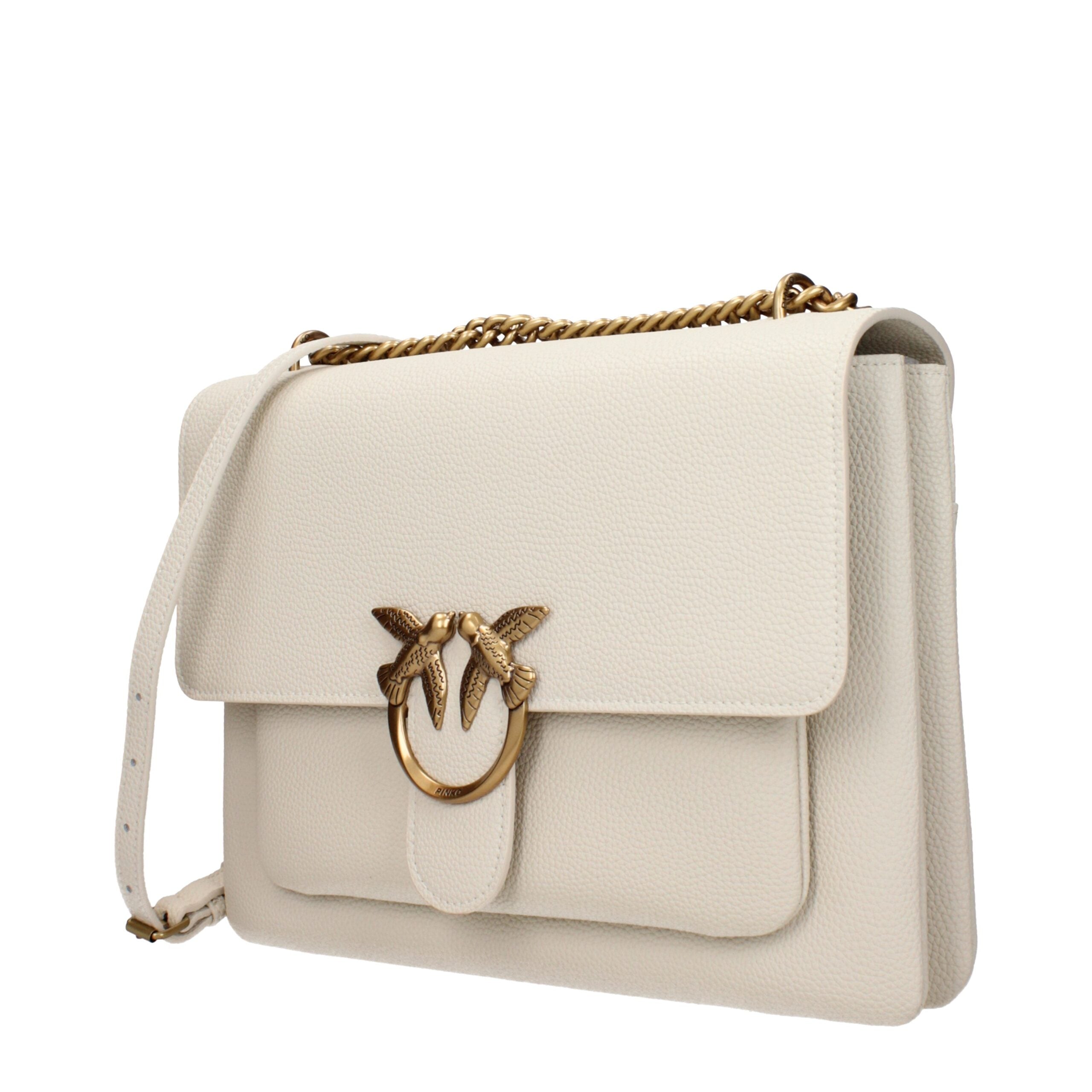 Beige Leather Crossbody Bag PINKO