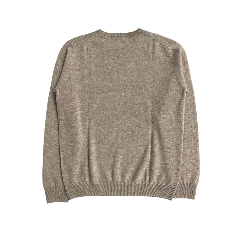 Beige Cashmere Men Sweater - BrandLuxe Outlet