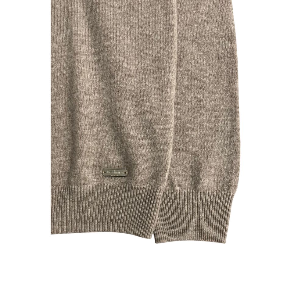 Beige Cashmere Men Sweater - BrandLuxe Outlet