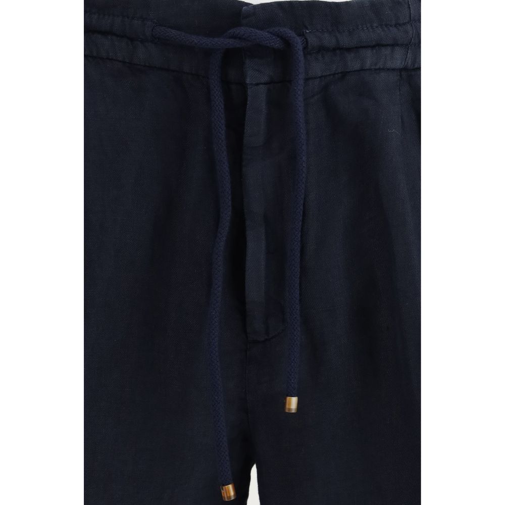 Blue Linen Bermuda Shorts Brunello Cucinelli
