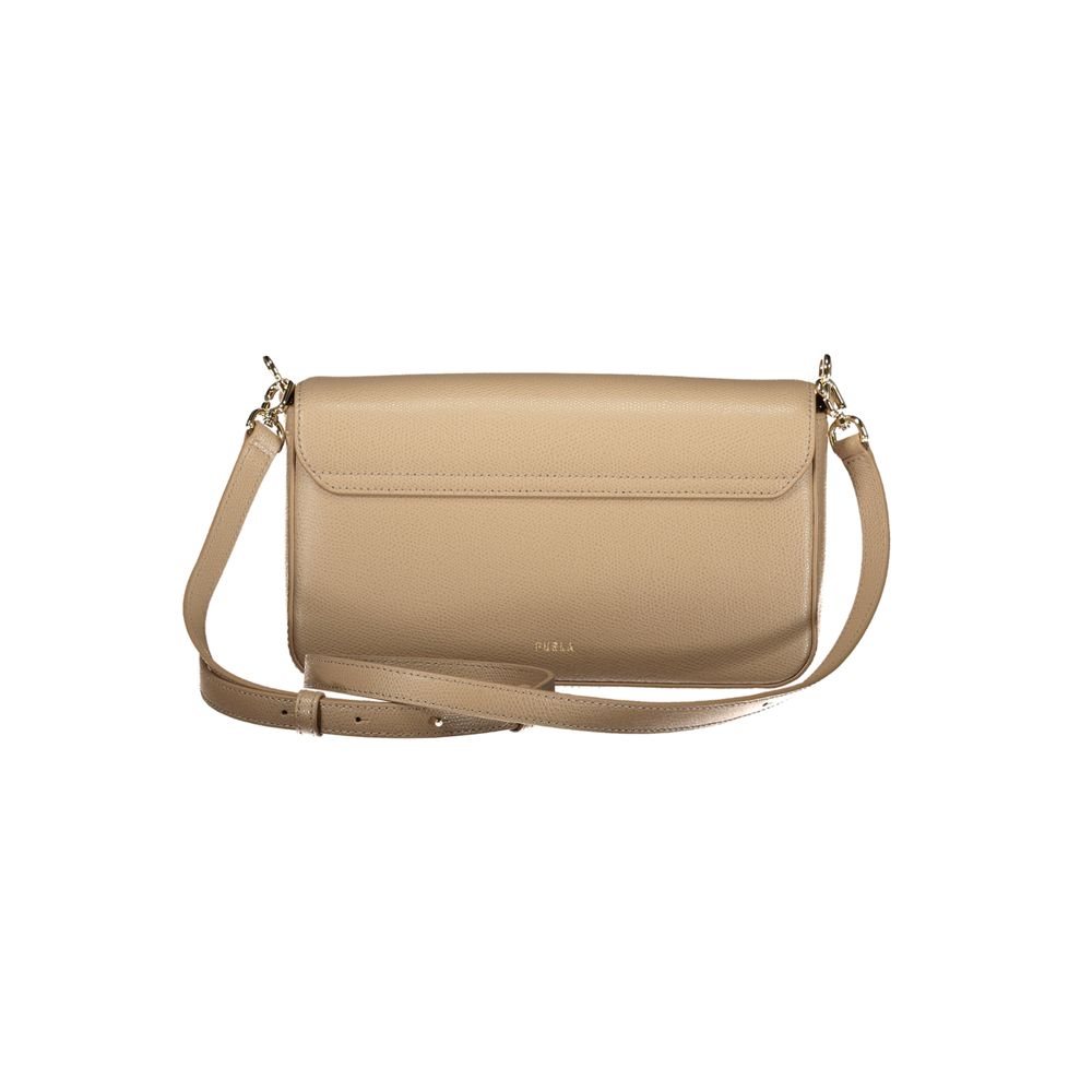 Beige Leather Women's Shoulder Bag Furla