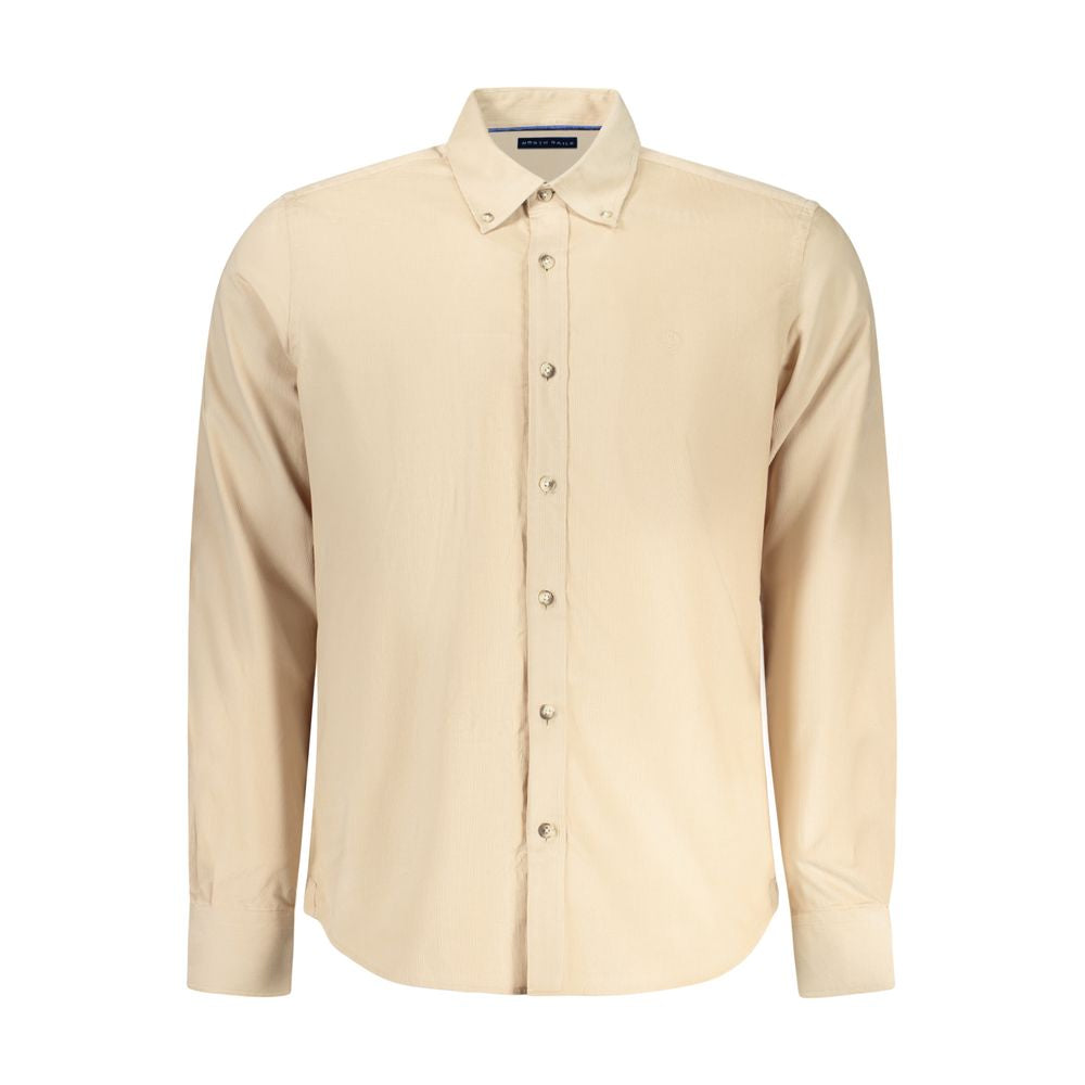Beige Cotton Men Shirt North Sails