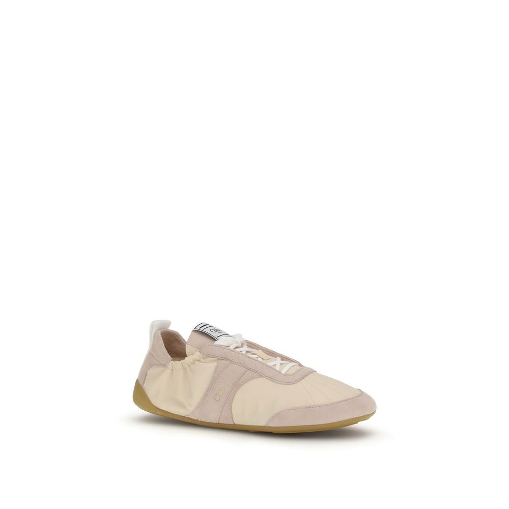 Beige Nylon Athletic Sneakers - BrandLuxe Outlet