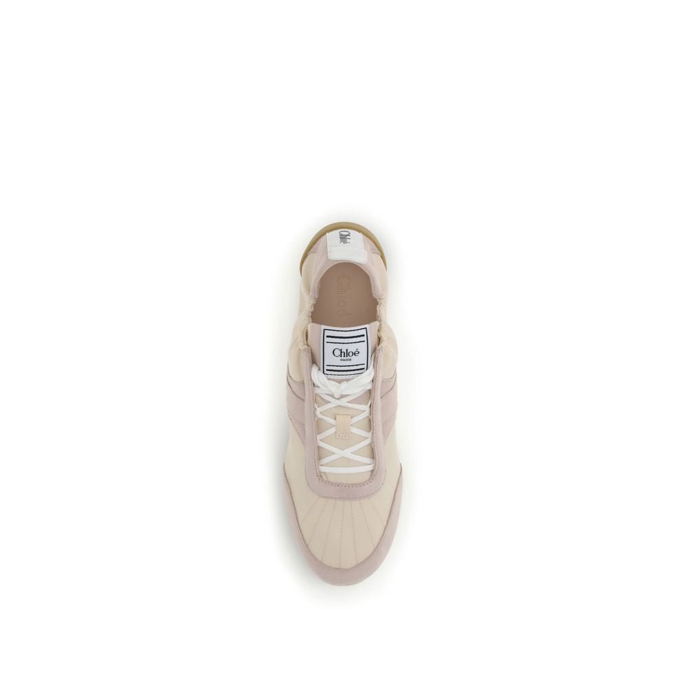 Beige Nylon Athletic Sneakers - BrandLuxe Outlet