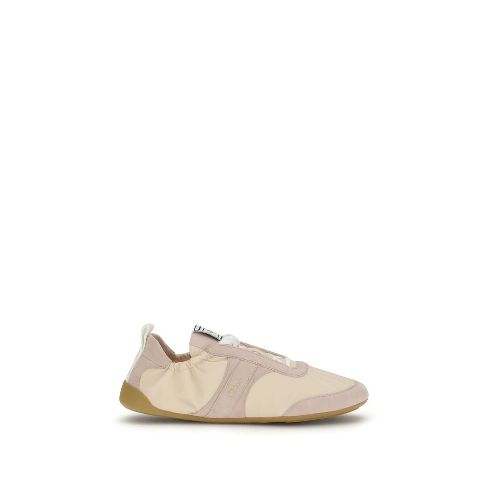 Beige Nylon Athletic Sneakers - BrandLuxe Outlet