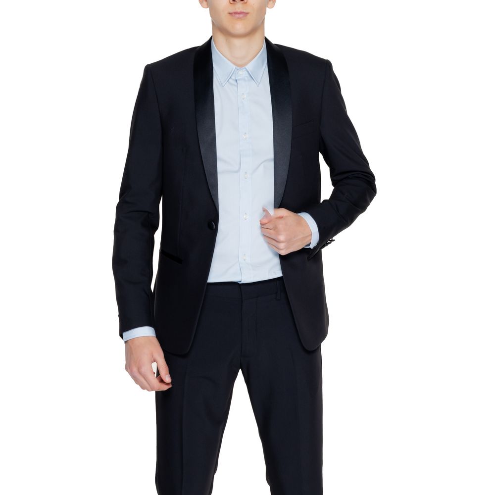 Black Polyester Blazer - BrandLuxe Outlet