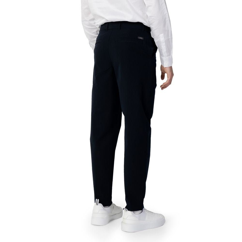 Blue Cotton Casual Pants - BrandLuxe Outlet