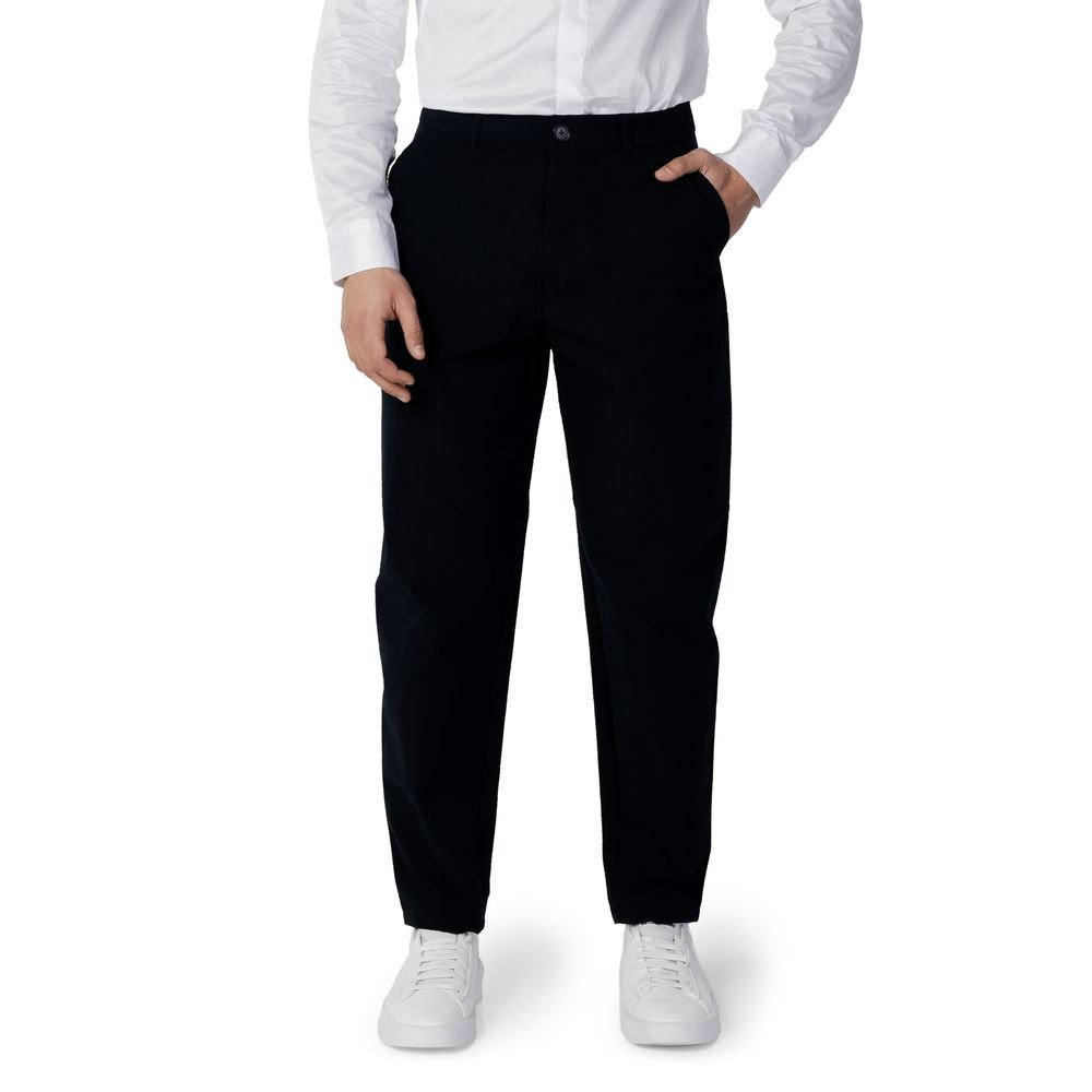 Blue Cotton Casual Pants - BrandLuxe Outlet