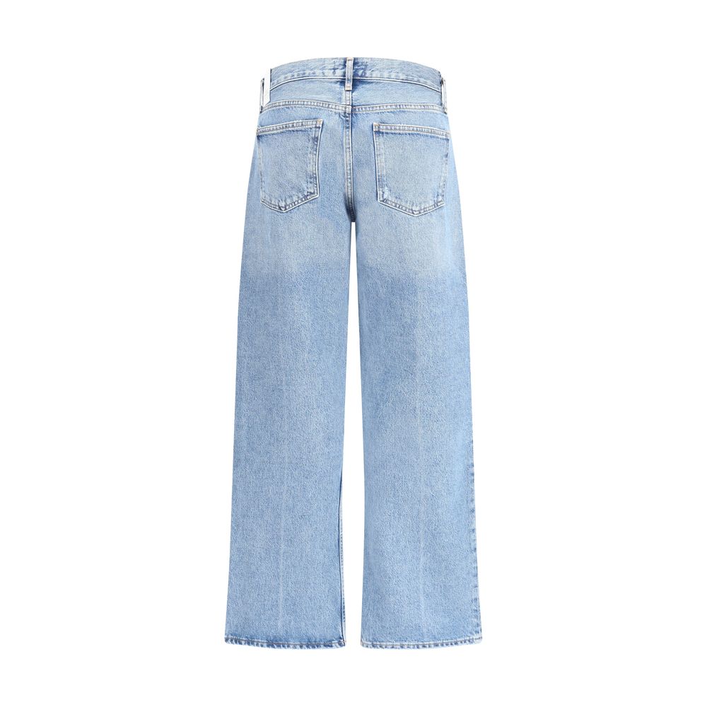 Blue Cotton Straight - Leg Jeans - BrandLuxe Outlet