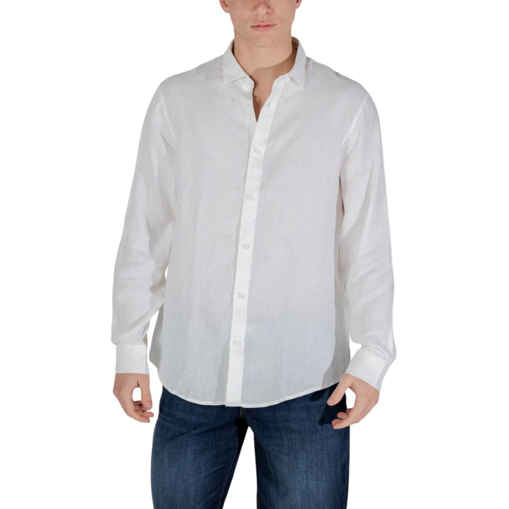 White Linen Dress Shirt - BrandLuxe Outlet