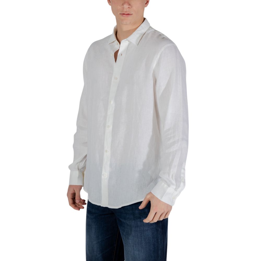 White Linen Dress Shirt - BrandLuxe Outlet
